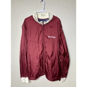 Vtg Y2K Hilfiger Athletics Windbreaker Jacket XL Crew Lacrosse 1984 Full Zip